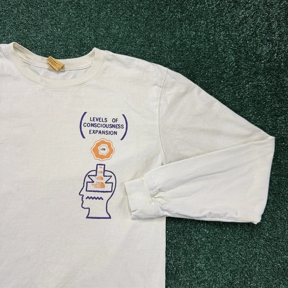 The North Face Brain Dead Re-Search Labs Men's Graphic Tee Long Sleeve Medium